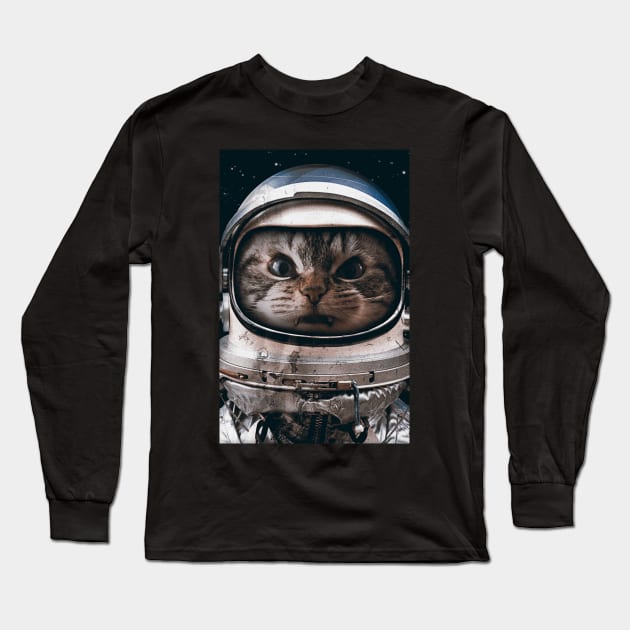 Space Catet Long Sleeve T-Shirt by SeamlessOo